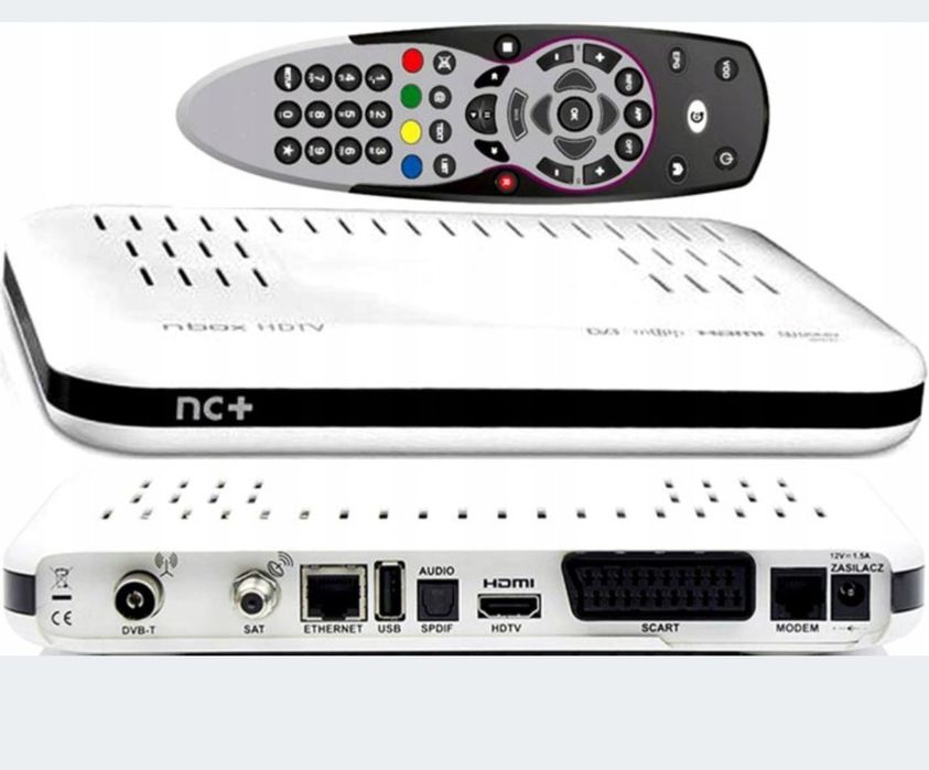 Dekoder tv Nc+ na kartę srebrny lub biały