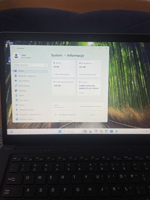 Laptop Kogan Atlas N370 14,1 (4GB/64GB)Intel N4020 Windows 11 Pro