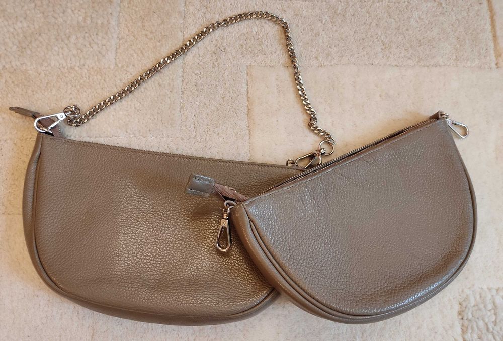 Świetna skórzana włoska torebka Vera Pelle