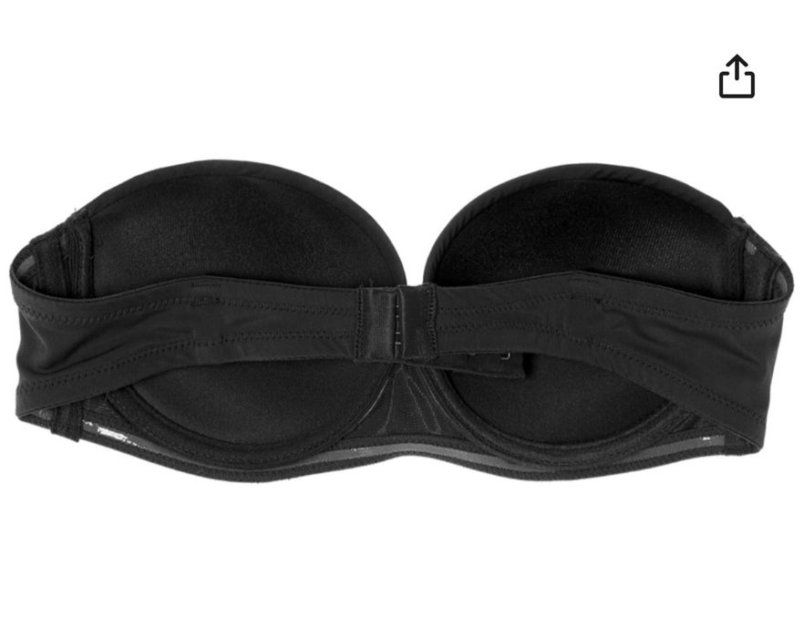 Nowy czarny biustonosz opaska Tezenis Madrid