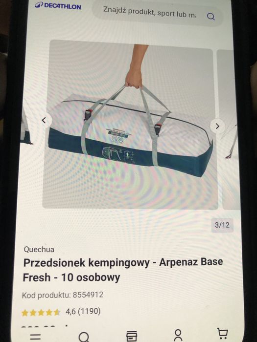 Namiot przedsionek do przyczepy