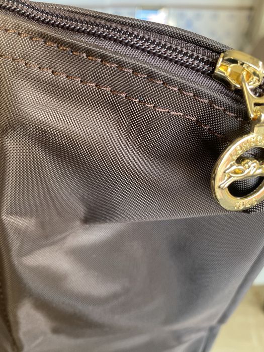 Longchamp Le Pliage Large Tote Bag - Brown Nylon with Leather Handles