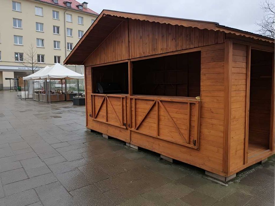 DOMEK HANDLOWY 2 Drewniany Sklepik - Pawilon Targowy Jarmark PRODUCENT