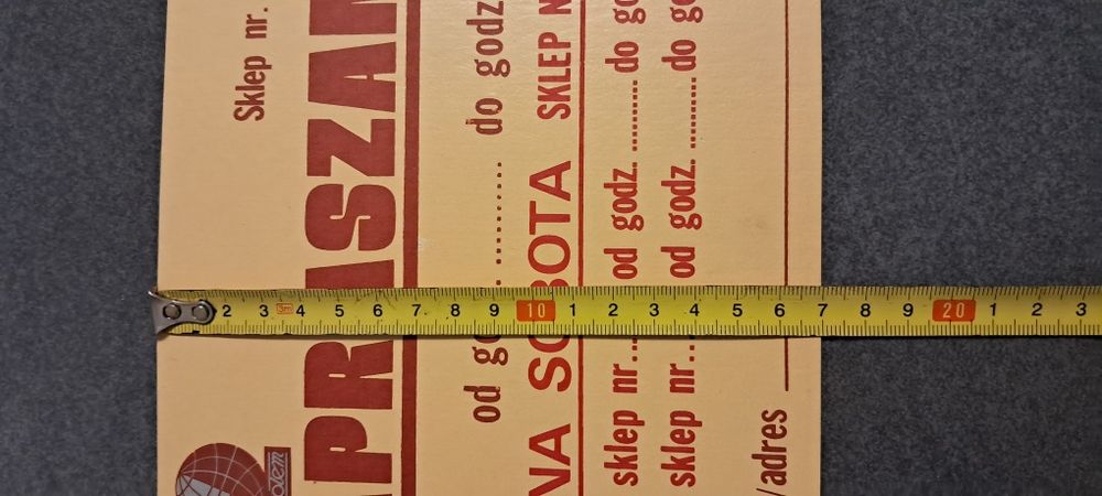 Tabliczka prl sklepowa społem