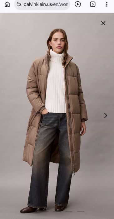 Пуховик Calvin Klein (довгий)  оригінал