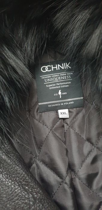 Kurtka skórzana Ochnik rozm L-XL nowa lis naturalny
