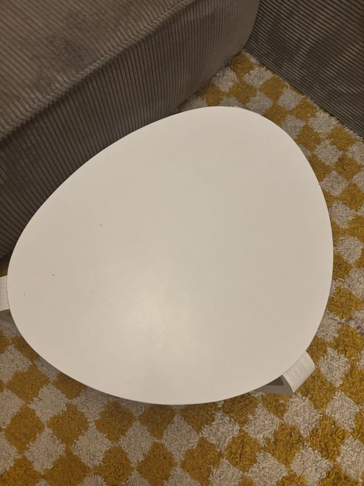 SVALSTA stolik kawowy., biała bejca, owalny, IKEA