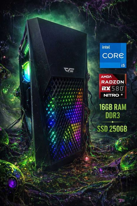 PRZERZYDLE MOCNY Gaming PC | i5-4430 | RX 580 4GB Nitro+ | 16GB RAM!