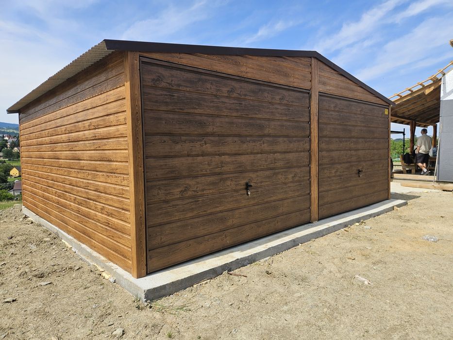 6x6 POD Garaże Blaszane Garaż Blaszany Blaszak Blaszaki Orzech