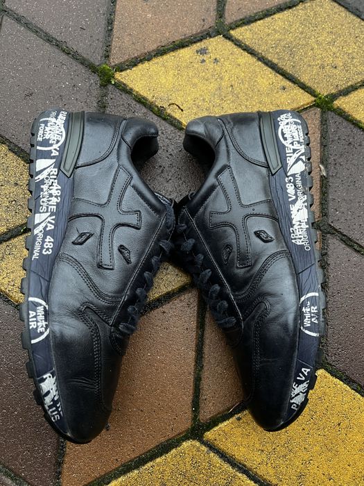 Синие кожаные кроссовки premiata p -43