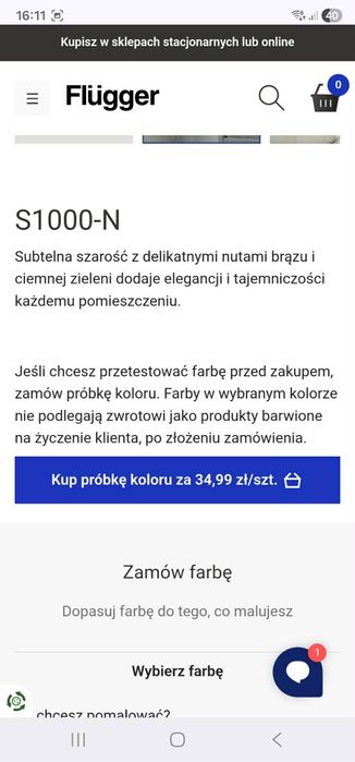 Flügger  Jasna szara Farba 10 L