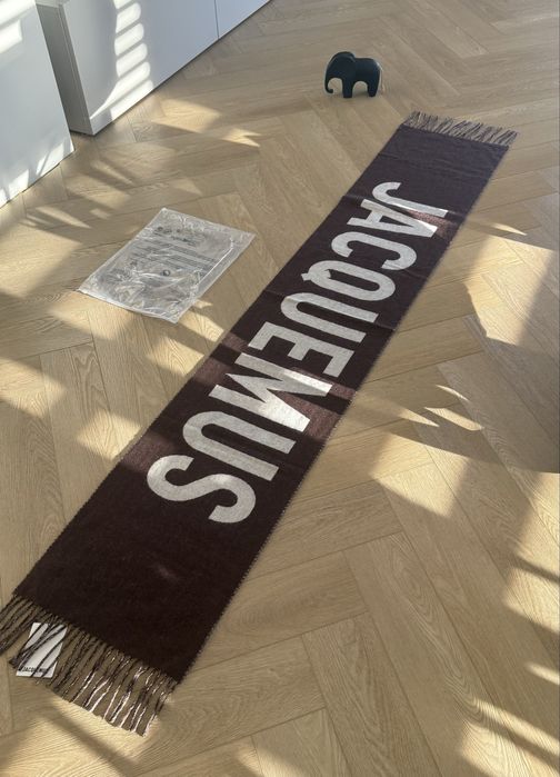 Szal brązowy Jacquemus Nowy z metkami 100% wełna