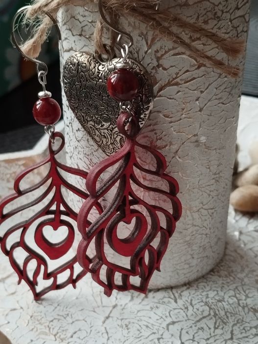 Lekkie kolczyki drewniane