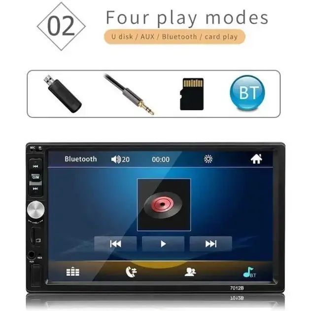 Автомагнітола MP5 7012B + BT 2DIN