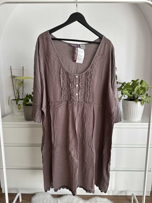 Zwiewna duża tunika sukienka PLUS SIZE 8XL  56/58 TAILLISSIME SUG011