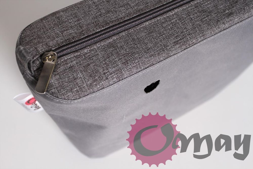 Szary organizer i opaska PIONOWA do OBAG MINI len szary OMAY
