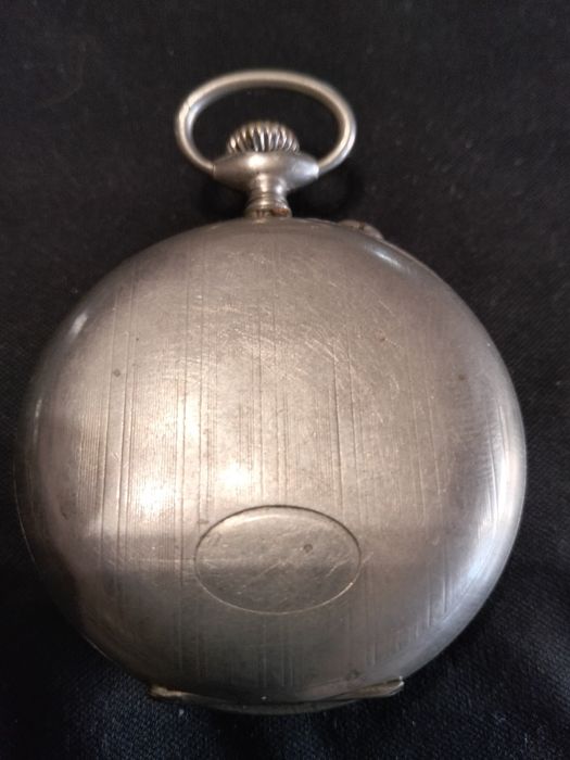 Relógio de Bolso, em prata.