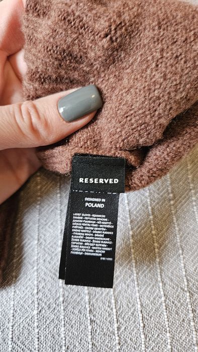 Rękawiczki Reserved 50% wełny.  Rozmiar S/M
