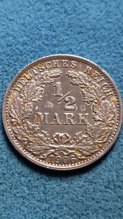 1/2  марка;1906,срібло.