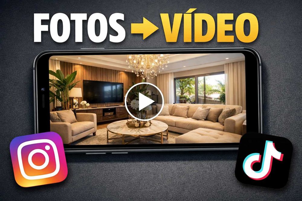 Vídeos para Consultores Imobiliários: Transformo FOTOS em vídeos