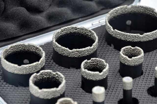 ZESTAW OTWORNICA WIERTŁO Diamentowe Do Gresu Płytek Koronki 6-68mm 12e