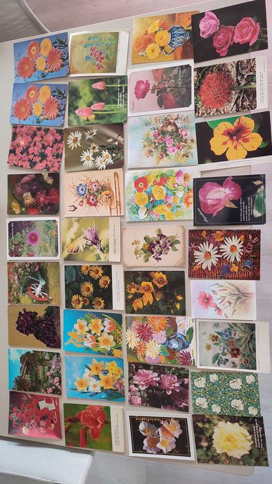 97 Postais com Flores - Não Circulados