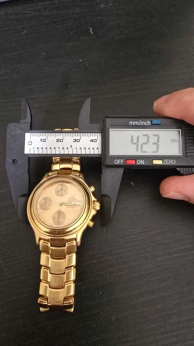 Titoni Chronograph Automatic Swiss Made Self Winding Gold Plated идеал