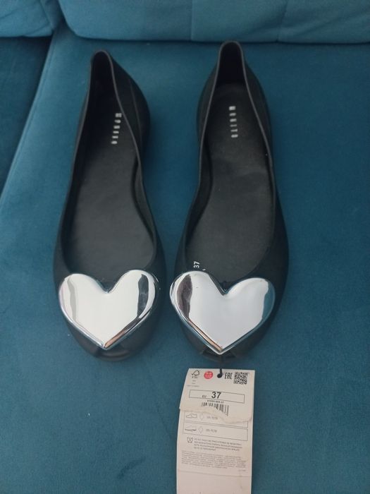 Baleriny gumowe lustrzane roz 37 nowe mohito