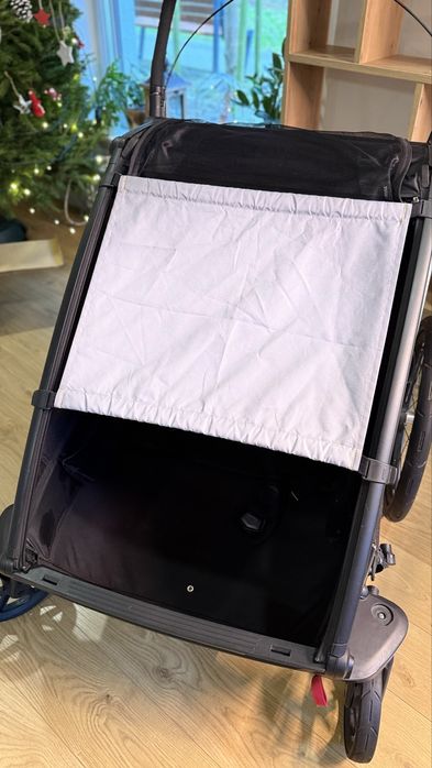 Przyczepka rowerowa, dziecięca -  Thule Chariot Sport 2 Double czarna