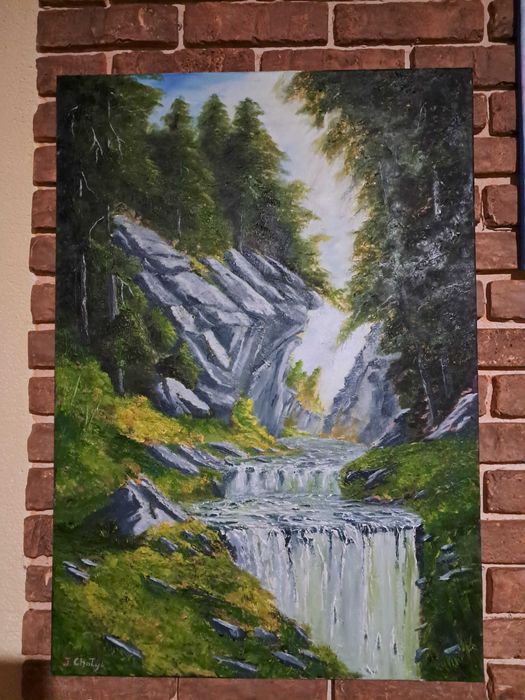 Obraz olejny na płótnie wym.100/70 werniksowany