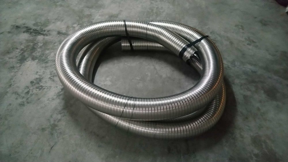 Tubo inox flexível duplo de 150mm 7mt