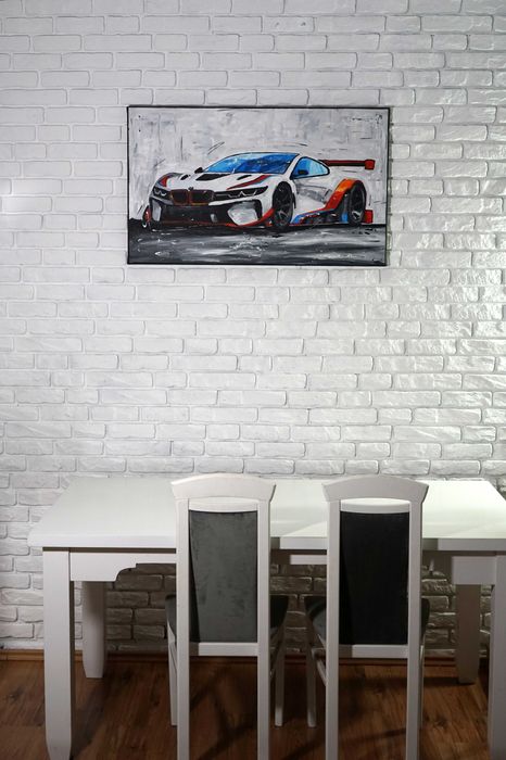 Duży obraz akrylowy oryginalny pojedynczy samochód BMW M  sportowy