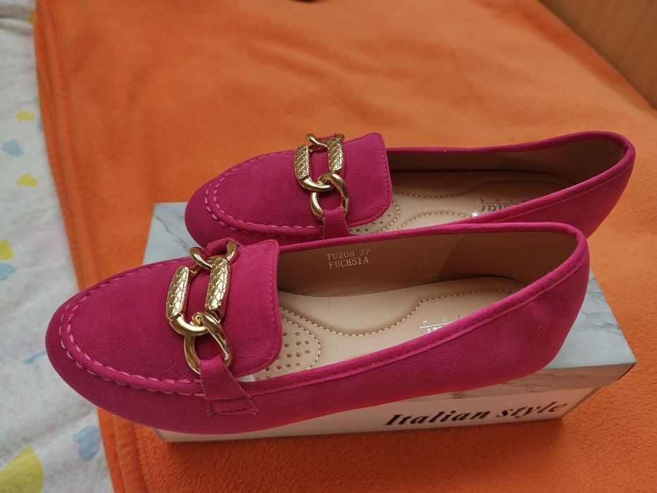 Buty zamszowe rozmiar 37 kolor turkusowy