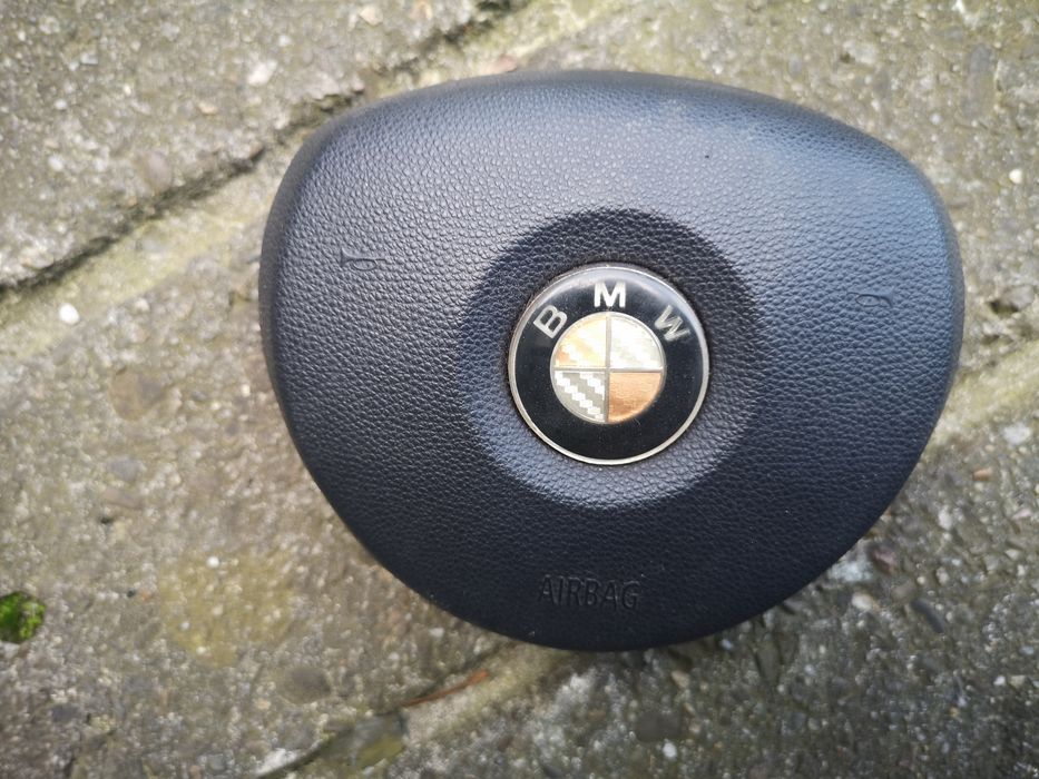 BMW E90 E91 E92 E93 E87 E81 poduszka kierowcy AIRBAG oryginał carbon emblemat