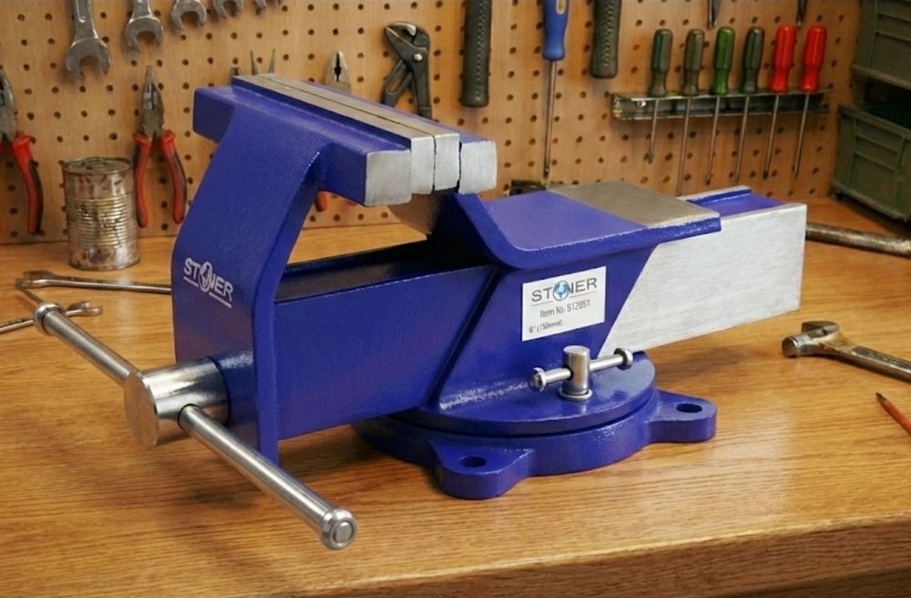 Imadło Ślusarskie Warsztatowe Obrotowe Nowe 150mm  Solidne z Kowadłem