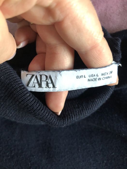 Granatowy golf damski zara w bdb stanie zima ferie cieplo