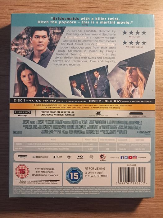 A Simple Favor | Kendrick | Lively | slipcase | 4K+Blu-ray