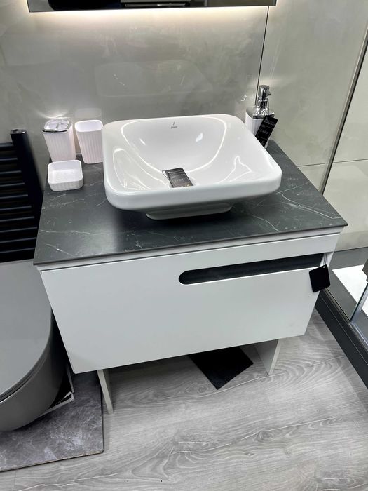 Тумба "OSTIN" (білий мат) зі стіл. 80 см (конс.) без умивальника