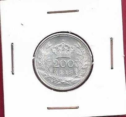 MONARQUIA D. MANUEL II  200 REIS 1909 SOBERBA PRATA