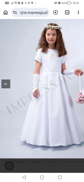 Sukienka komunia Impresja 158/152