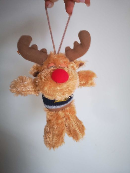 Pepsi maskotka renifer Rudolf w sweterku maskotka vintage 26 cm