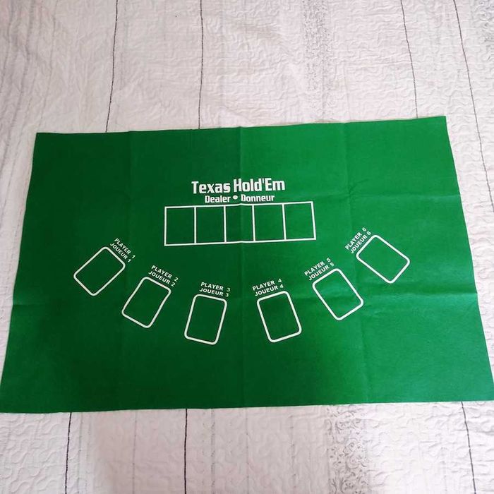 Pano para Poker dupla face Texas Hold'Em e Black Jack