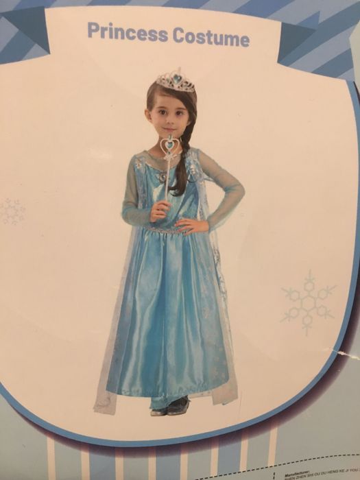Elsa strój karnawałowy z dodatkami