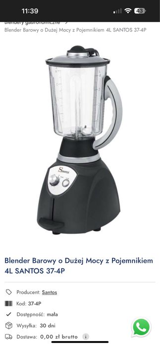 Blender barowy SANTOS