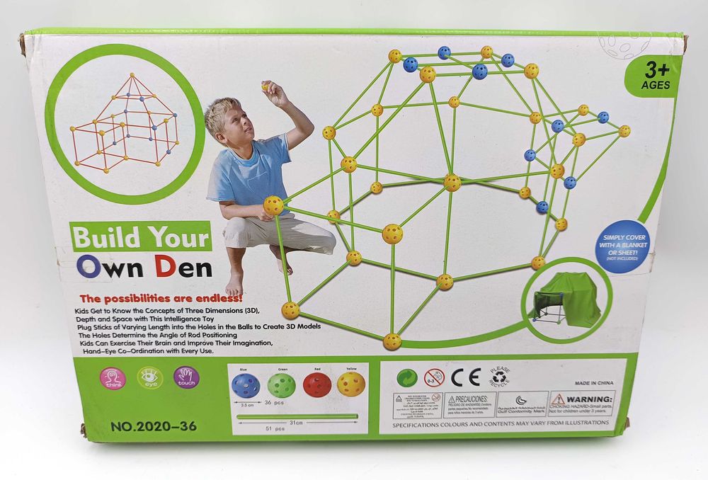 Zestaw do budowy namiotu i konstrukcji – zabawka edukacyjna | NOWY