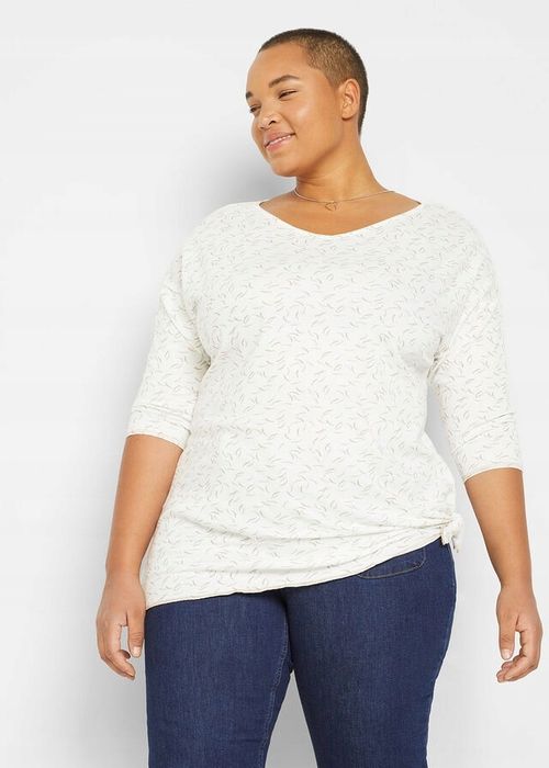 AG2171 bluzka z wiązaniem wzory r.44/46