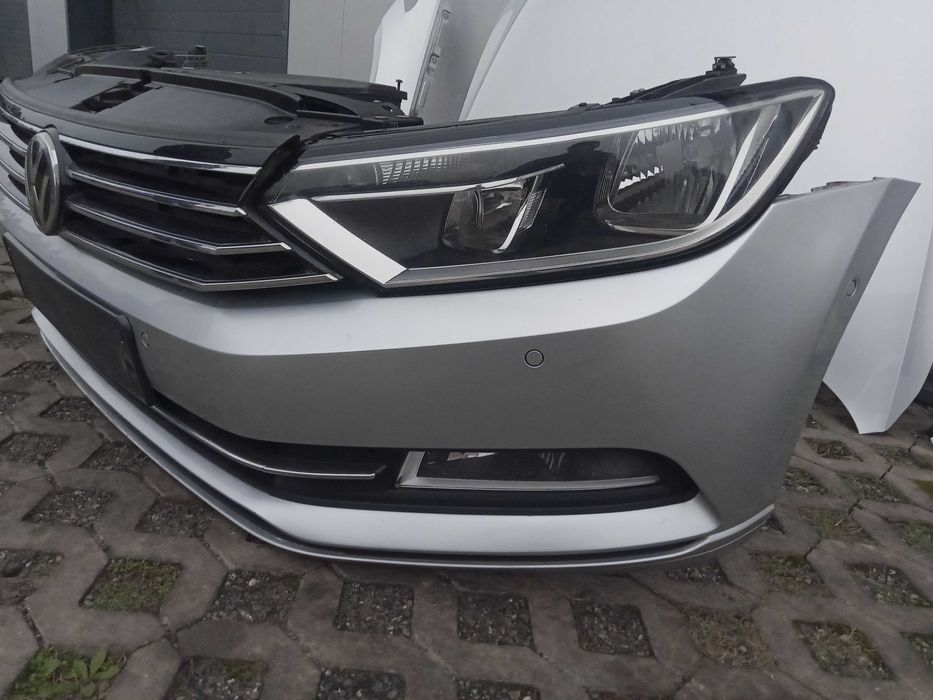Przód kompletny maska zderzk PDC błotnik pas przedni VW PASSAT B8 LA7W