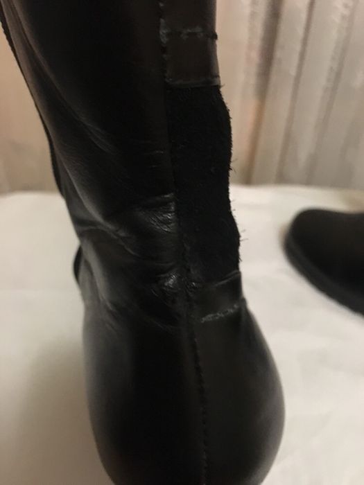 Зимние кожаные сапоги ботинки