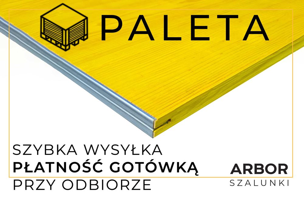 Sklejka Blaty płyta szalunkowa żółta trójwarstwowa 500x2000x21mm NOWA