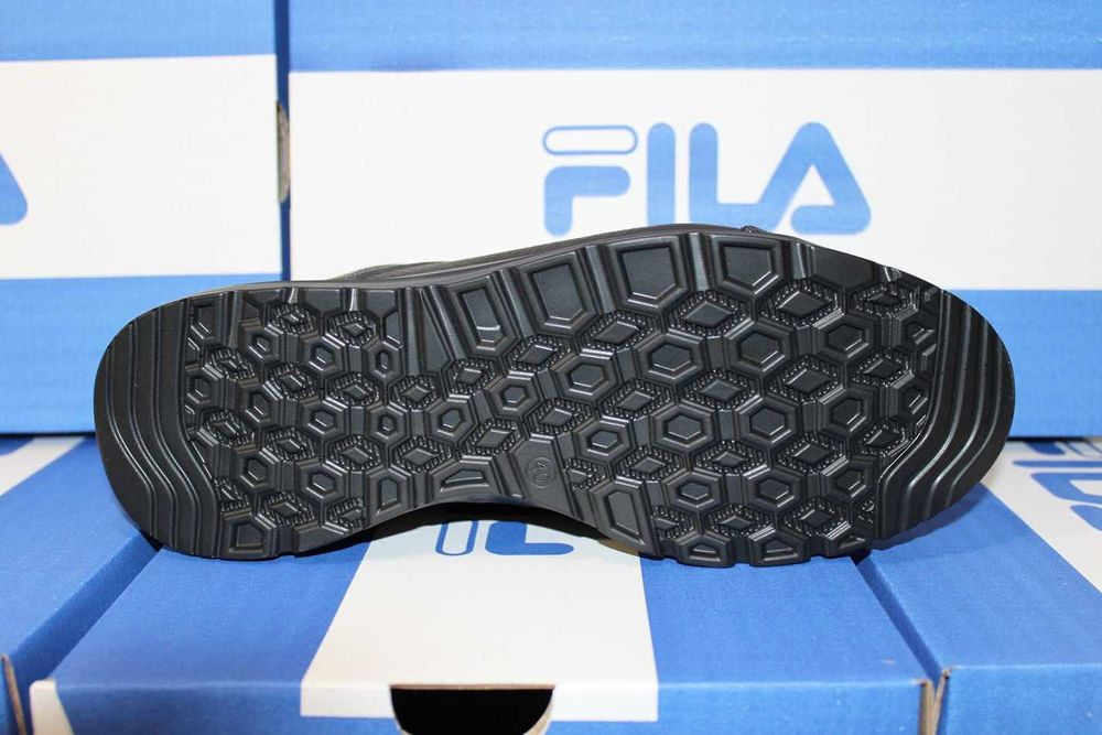 Fila - классные кожаные черные кроссовки- туфли- кросівки. (142-20чер)